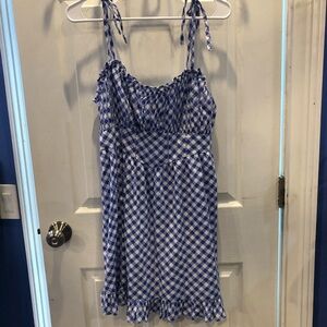 Aerie Blue and White Gingham Sundress NWT Medium 💙